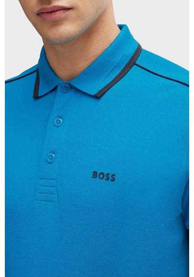 Boss Erkek Polo Yaka T Shirt 50512995 442 Turkuaz Turkuaz