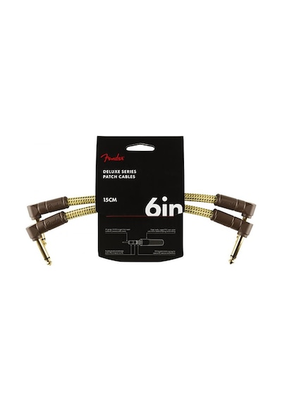 Fender 0990820088 Deluxe 2-pack L/l Uçlu Tweed Patch Kablosu 15cm Klasik Tweed Desen Kısa Ara Bağlantı Ve Yüksek Sinyal Kalitesi