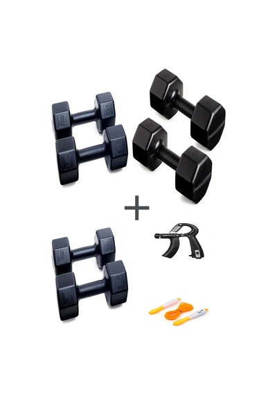 Ps Spor 3 Çift Dambıl Set 1 Kg + 3 Kg +5 Kg + Ayarlanabilir Sayaçlı El Yayı Ve Atlama İpi