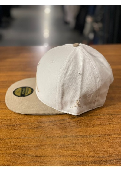 Air Jordan Beyaz Bej Renk Hiphop Snapback Rapper Basket Cap Şapka Beyaz