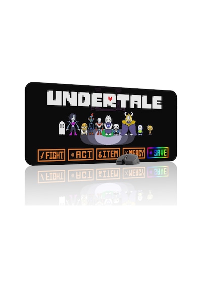 Undertale Kaymaz Dikişli Kauçuk Oyuncu Mousepad V1 - 90x40 Xxl Gaming Mouse Pad Fare Altlığı