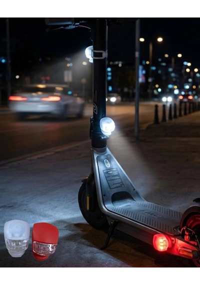 Znv Zenvia Mey İthalat Bisiklet Emniyet Lambası 2li Set Güçlü Led Çakar Işık Znv2025 Cmn Renkli
