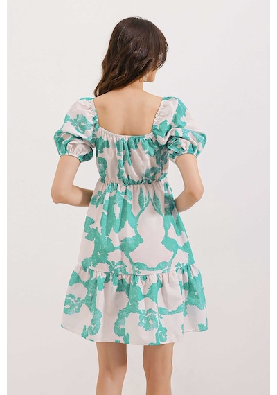 Bigdart 2351 Kloş Poplin Elbise - D. Mint 001