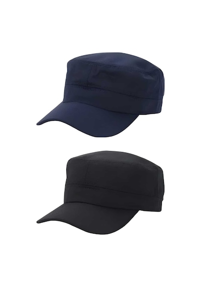 Uniquetrenders Unisex Pamuklu Castro Şapka 2 Adet Lacivert Siyah Lacivert - Siyah