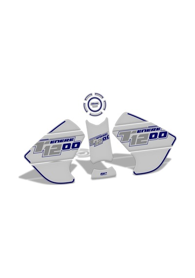 GP Kompozit Yamaha Tenere 1200 2011-2020 Uyumlu Tank Pad Seti Mavi-Gri
