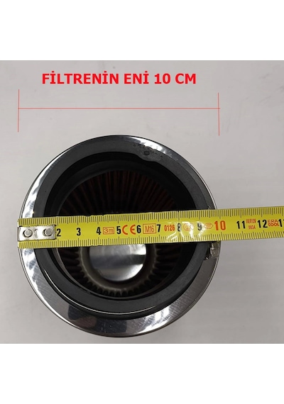 Ayarlanabilir Çaplı Açık Hava Filtresi Dar Kırmızı Renk 60mm-70mm-76mm