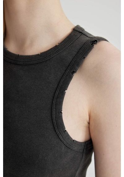 Defacto Coool Fitted Fitilli Kaşkorse Yıkamalı Soluk Efektli Atlet C2128AX24SPAR191