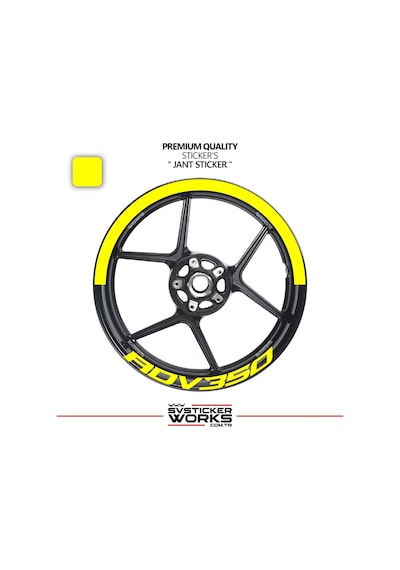 Honda Adv 350 Jant Şeridi Yarım Jant Kaplama & Adv 350 Yazı Sticker Seti 62684614