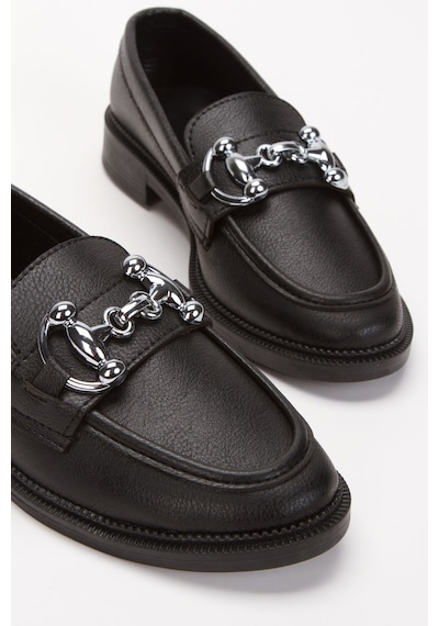 Dakota Kadın Loafer Makosen Casual Tokalı Günlük Ayakkabı Siyah
