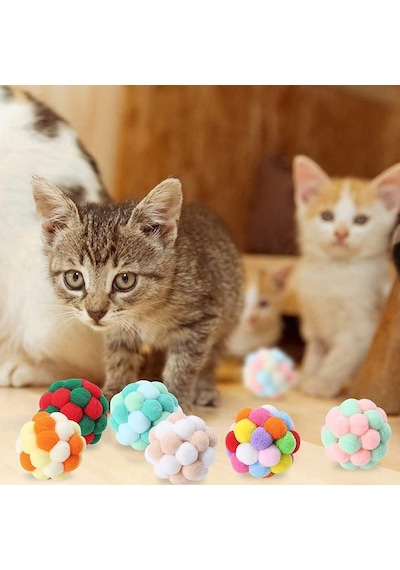 2 Adet Çıngıraklı Zilli Peluş Kedi Topu 7 Cm Büyük Boy Sesli Kedi Oyuncağı, Dayanıklı Yumuşak Toplar, Enerji Atıcı İnteraktif Oyun Topu El Yapımı 2 Adet Çıngıraklı Zilli Peluş Kedi Topu 7 Cm Büyük Boy Sesli Kedi Oyuncağı, Dayanıklı Yumuşak Toplar, Enerji Atıcı İnteraktif Oyun Topu El Yapımı