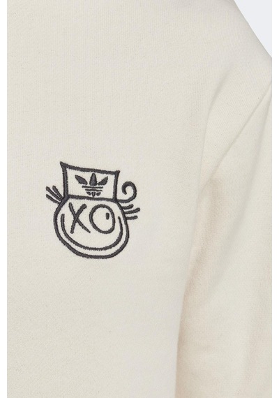 Adidas X André Saraiva Hoodie Erkek Kapüşonlu Sweatshirt Krem Krem