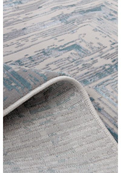 Madrid 1005 Mavi Halı Kilim Kaymaz Taban Salon Mutfak Kesme Yolluk Makine Halısı Mavi