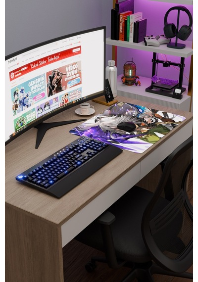 Razor Genshin Impact Anime Oyuncu V2 - 48x40 Xl Gaming Mouse Pad Fare Altlığı