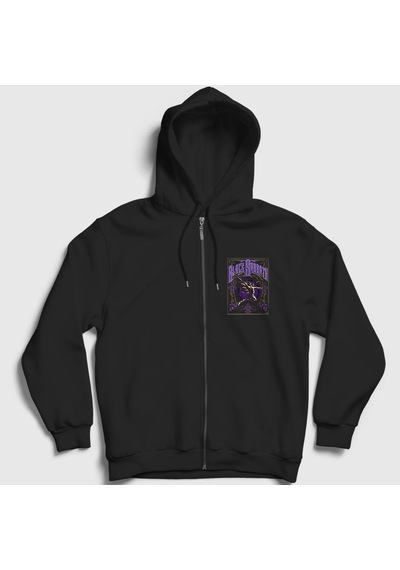 Presmono Unisex The End Black Sabbath Fermuarlı Kapüşonlu Sweatshirt Siyah
