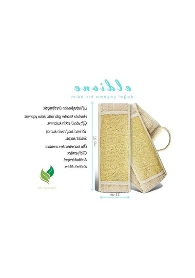 Çift Taraflı Peeling Lifi - Doğal Kabak Lifinden, 70x11 Cm