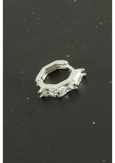 Köşeli Lüks Çelik Kulak Burun Piercing 1 Adet Çok Renkli 81489086