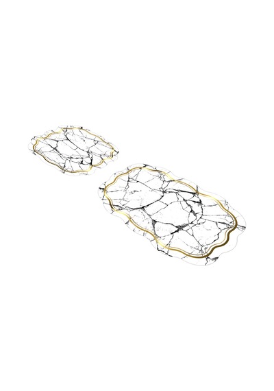 Alanur Fulya Lazer Kesim 2 Li Banyo Takimi St210192gr Beyaz Altın