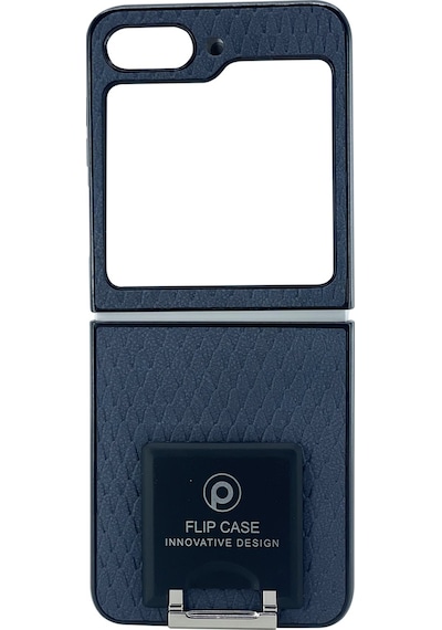Nettech Samsung Galaxy Uyumlu Z Flip 5  Suni Deri Arka Koruma