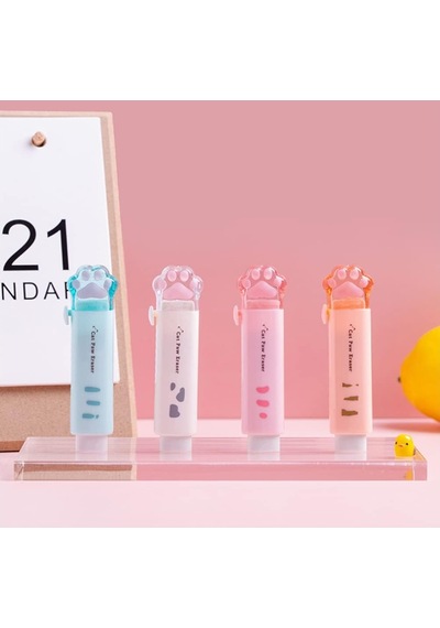 Pati Silgi Pvc Kırtasiye Hediyelik Gift Kedi Pençe Pembe Kurşun