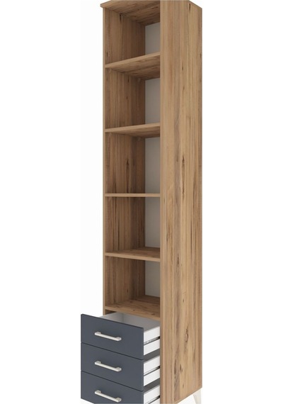 Hyperion Dolap 5 Raflı 3 Çekmeceli 44x44x243 Çam-antrasit Atlas Çam Hyperion Dolap 5 Raflı 3 Çekmeceli 44x44x243 Çam-antrasit Atlas Çam