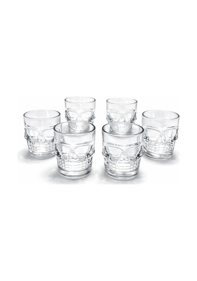 1 Adet Kurukafa Cam Shot Bardağı 9 8 Cm Cam Tasarım İskelet Motifli Bar Parti Hediyelik Shot Glass