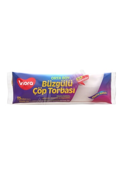 Viora Büzgülü Orta Boy Çöp Torbası 15'li