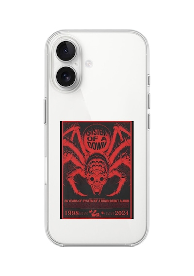 Apple Uyumlu iPhone 16 Şeffaf Kılıf System Of A Down Tasarımlı