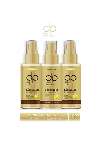 Saç Bakım Yağı Argan Yağlı Ve E Vitaminli 100 Ml X 3 Adet