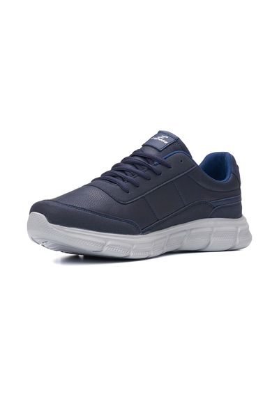Günlük Erkek Yetişkin Sneaker Spor Ayakkabı Bağcıklı Büyük Numara Rahat Esnek 050c Lacivert