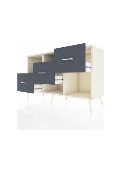 Hyperion Konsol 2 Raflı 3 Çekmeceli 132x44x83 Aytaşı-antrasit Antrasit Hyperion Konsol 2 Raflı 3 Çekmeceli 132x44x83 Aytaşı-antrasit Antrasit