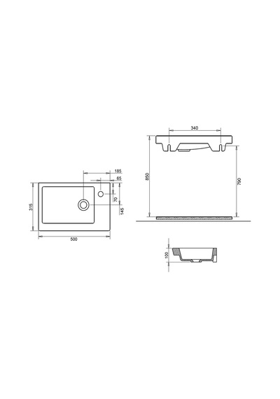 İda Etejerli Lavabo 32x50cm Turavit Diğer