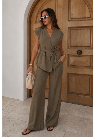 Seeh Haki Basic Yelek Pantolon Takım Sh241 Standart
