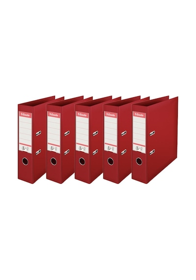 Esselte Geniş Plastik Klasör 9940 Kırmızı 5 Li Paket Kırmızı