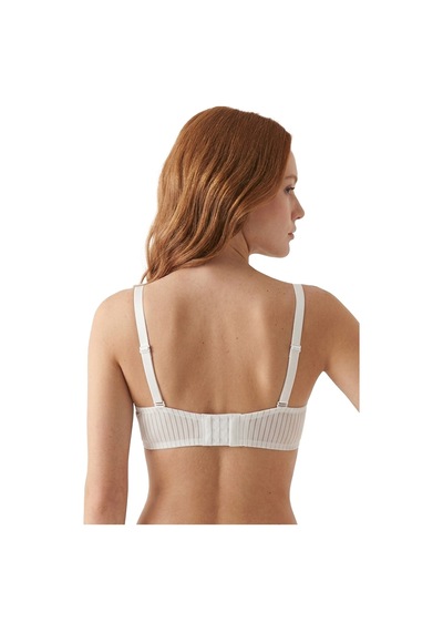 Cottonill Seamless Bra - Striva Beyaz Mikro Çizgi Desenli Balenli Toparlayıcı Kadın Sütyen Cottonill Seamless Bra - Striva Beyaz Mikro Çizgi Desenli Balenli Toparlayıcı Kadın Sütyen