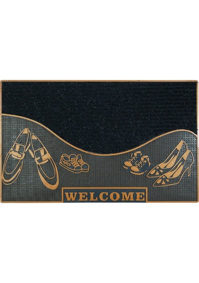 Welcome Yazılı Ayakkabı Desenli Toz Tutma Özellikli Kauçuk Kap... (507915890)