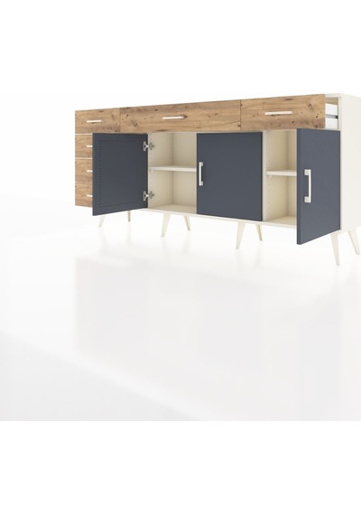 Arges Konsol 2 Raflı 6 Çekmeceli 3 Kapaklı 176x30x83 Aytaşı-antrasit/çam Antrasit/çam Arges Konsol 2 Raflı 6 Çekmeceli 3 Kapaklı 176x30x83 Aytaşı-antrasit/çam Antrasit/çam