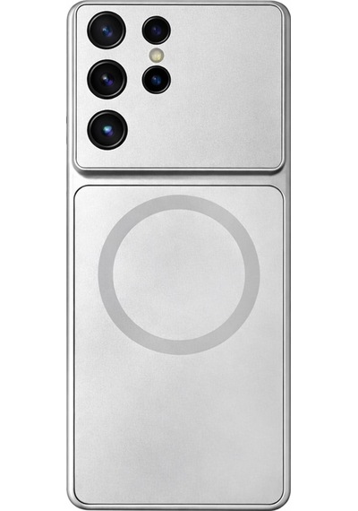 Samsung Galaxy S25 Ultra Uyumlu Kamera Korumalı Magsafe Wireless Şarj Özellikli Full Glass Arka Kapak