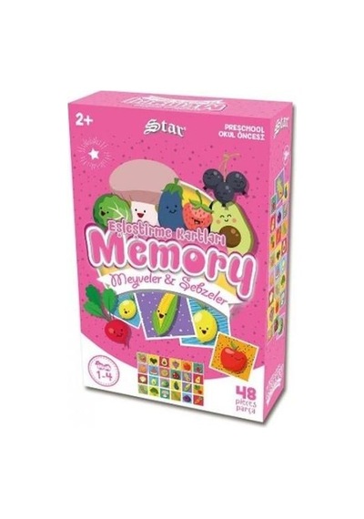Memory Game Hafıza Oyunu Eşleştirme Kartları Meyveler ve Sebzeler