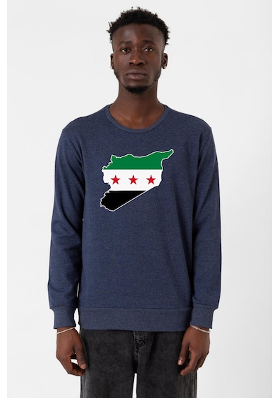 Suriye Yeni Bayrak İndigo Erkek 2ip Sweatshirt İndigo