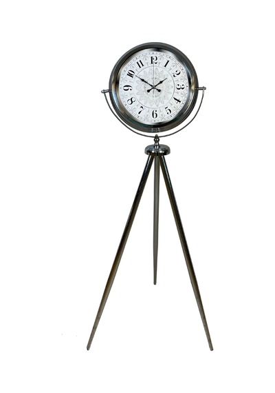 Krom Saltanat 150 X 45 Cm Metal Tripod Ayaklı Saat