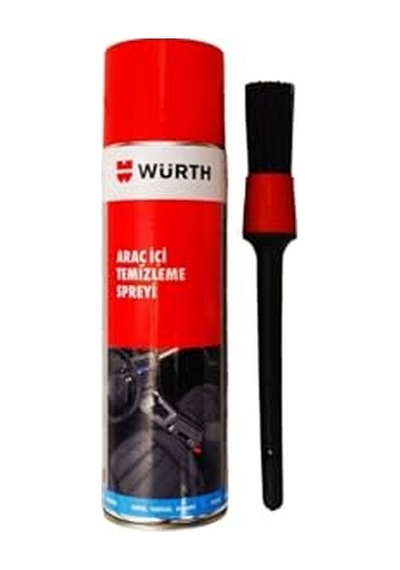 Würth Araç Içi Temizleme Köpüğü 500 Ml Ve Detay Temizlik Fırçası 100'lü Set