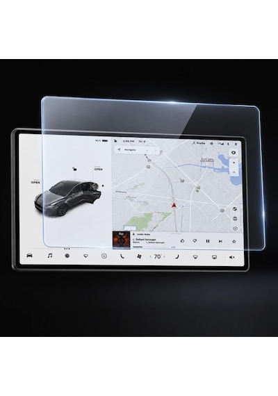 Tesla Model Y İle Uyumlu Ekran Koruyucu 16 İnç Multimedya, 9h Nano Esnek Cam