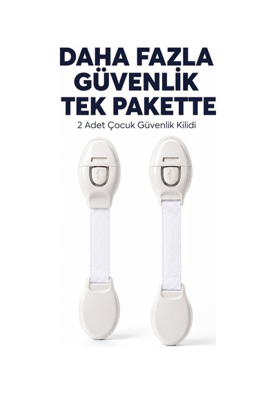 2 Adet Güçlü Yapışkanlı Çocuk Güvenlik Kilidi - Lisinya