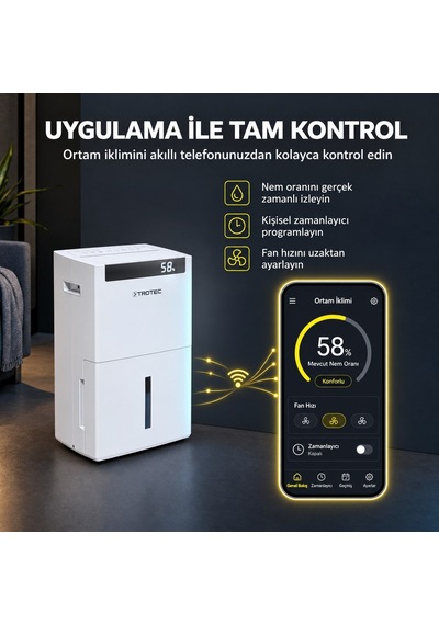 Trotec Ttk-ı 110 E Wifi Hepa Nem Alma Cihazı Beyaz