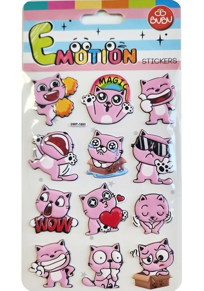 Bu-bu Emotıons Stickers Cats 10.9x20.5 Bubu-swp-1805 Çok Renkli