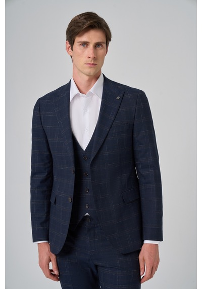 Morven Erkek Lacivert Poliviskon Trend Yelekli Ekoseli Slim Fit Sivri Yaka Takım Elbise 24mc001097200 Lacivert Morven Erkek Lacivert Poliviskon Trend Yelekli Ekoseli Slim Fit Sivri Yaka Takım Elbise 24mc001097200 Lacivert