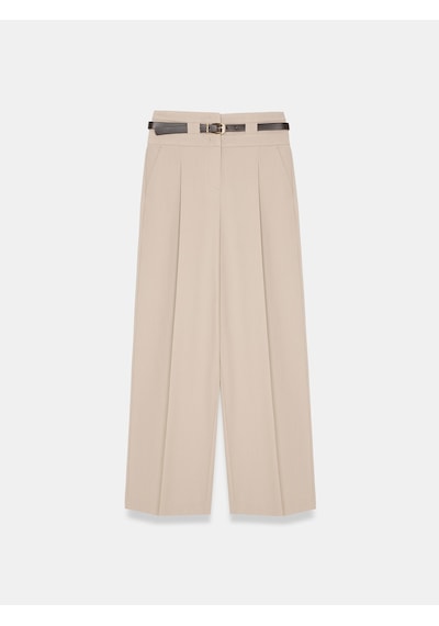 Dilvin 72803 Kemerli Pileli Pantolon-vizon