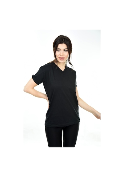 V Yaka Basic Kadın Tişört T-Shirt