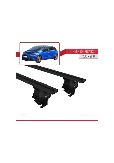Citroen C4 Picasso Mk2 2013-2018 Arası İle Uyumlu Ace-4 Ara Atkı Tavan Barı Siyah