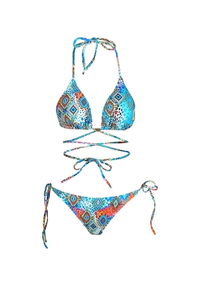 Endeep Beria Kadın Çapraz Bağlama Detaylı Üçgen İpli Mavi Desenli Bikini Takımı-turuncu-mavi Mavi - Turuncu Endeep Beria Kadın Çapraz Bağlama Detaylı Üçgen İpli Mavi Desenli Bikini Takımı-turuncu-mavi Mavi - Turuncu
